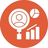 Recruitment Analytics Glyph Circle Icon vector