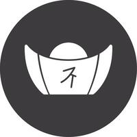 Yuanbao Glyph Circle Icon vector