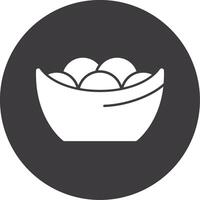 Tangyuan Glyph Circle Icon vector