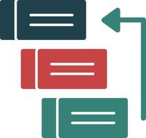 Backlog Glyph Multi Color Icon vector