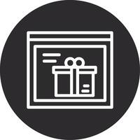 Gift Box Inverted Icon vector