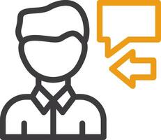 Interviewer Two Color Icon vector