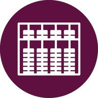 Abacus Glyph Circle Icon vector