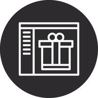 Gift Inverted Icon vector