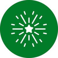 Firework Glyph Circle Icon vector