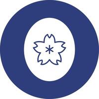 Jade Glyph Circle Icon vector