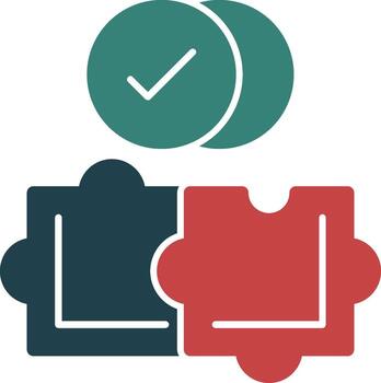 Solution Glyph Multi Color Icon vector
