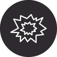 Bold Burst Inverted Icon vector