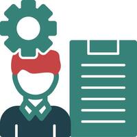 Project Manager Glyph Multi Color Icon vector