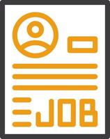 Job Description Two Color Icon vector