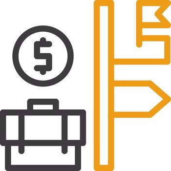 Career Path Two Color Icon vector