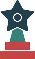 Trophy Glyph Multi Color Icon vector