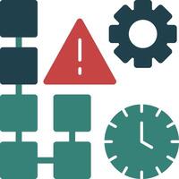 Risk Management Glyph Multi Color Icon vector