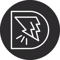 Bold Bolt Inverted Icon vector