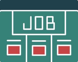 Job Board Glyph Multi Color Icon vector