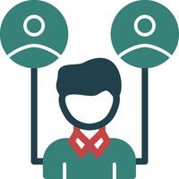 Referral Glyph Multi Color Icon vector