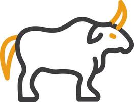 Year of the Ox Two Color Icon vector