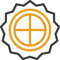 Moon Cake Two Color Icon vector