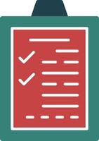 Application Form Glyph Multi Color Icon vector