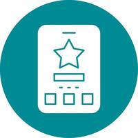 Star Glyph Circle Icon vector