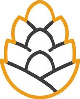 Pine Cone Two Color Icon vector