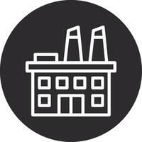 Factory Building Inverted Icon vector