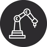 Robot Arm Inverted Icon vector