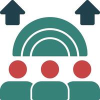 Inclusion Glyph Multi Color Icon vector