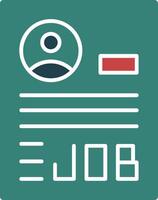 Job Description Glyph Multi Color Icon vector