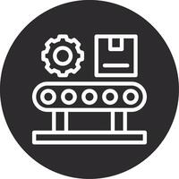 Assembly Line Inverted Icon vector