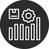 Production Chart Inverted Icon vector