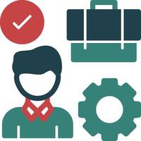 Work Environment Glyph Multi Color Icon vector