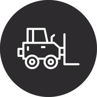 Forklift Inverted Icon vector