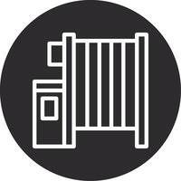 Factory Gate Inverted Icon vector