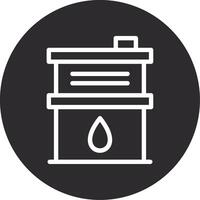 Oil Drum Inverted Icon vector