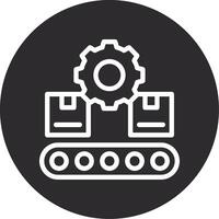 Conveyor System Inverted Icon vector