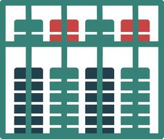 Abacus Glyph Multi Color Icon vector