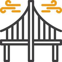 Bridge Two Color Icon vector