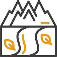 River Two Color Icon vector