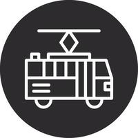 Train Inverted Icon vector