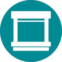 Loading Dock Glyph Circle Icon vector