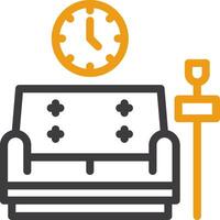 Lounge Two Color Icon vector