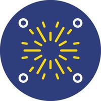 Firecracker Dual Line Circle Icon vector