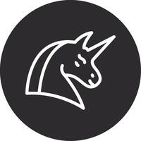 Unicorn Inverted Icon vector