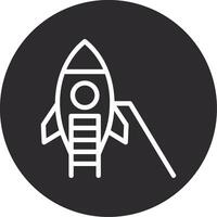 Spaceship Inverted Icon vector