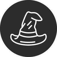 Wizard Hat Inverted Icon vector