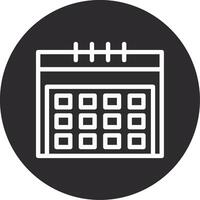 Calendar Inverted Icon vector