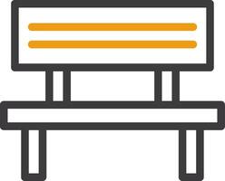 Bench Two Color Icon vector