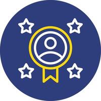 Employee of the Month Dual Line Circle Icon vector