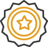 Sheriff Badge Two Color Icon vector
